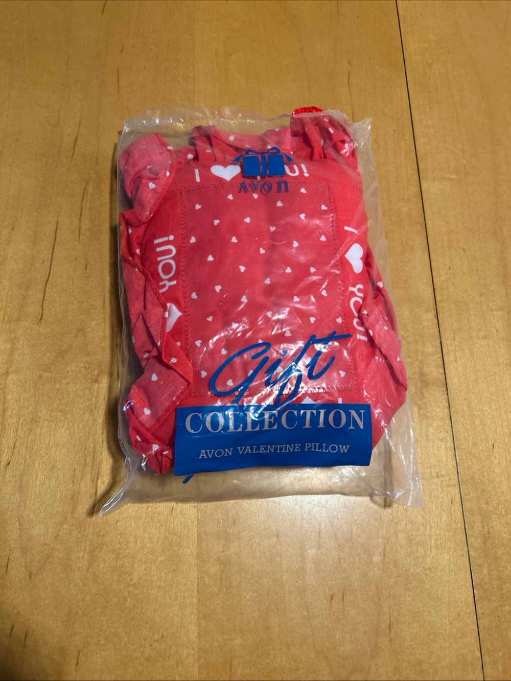 Avon Pink and White Heart Valentine Pillow